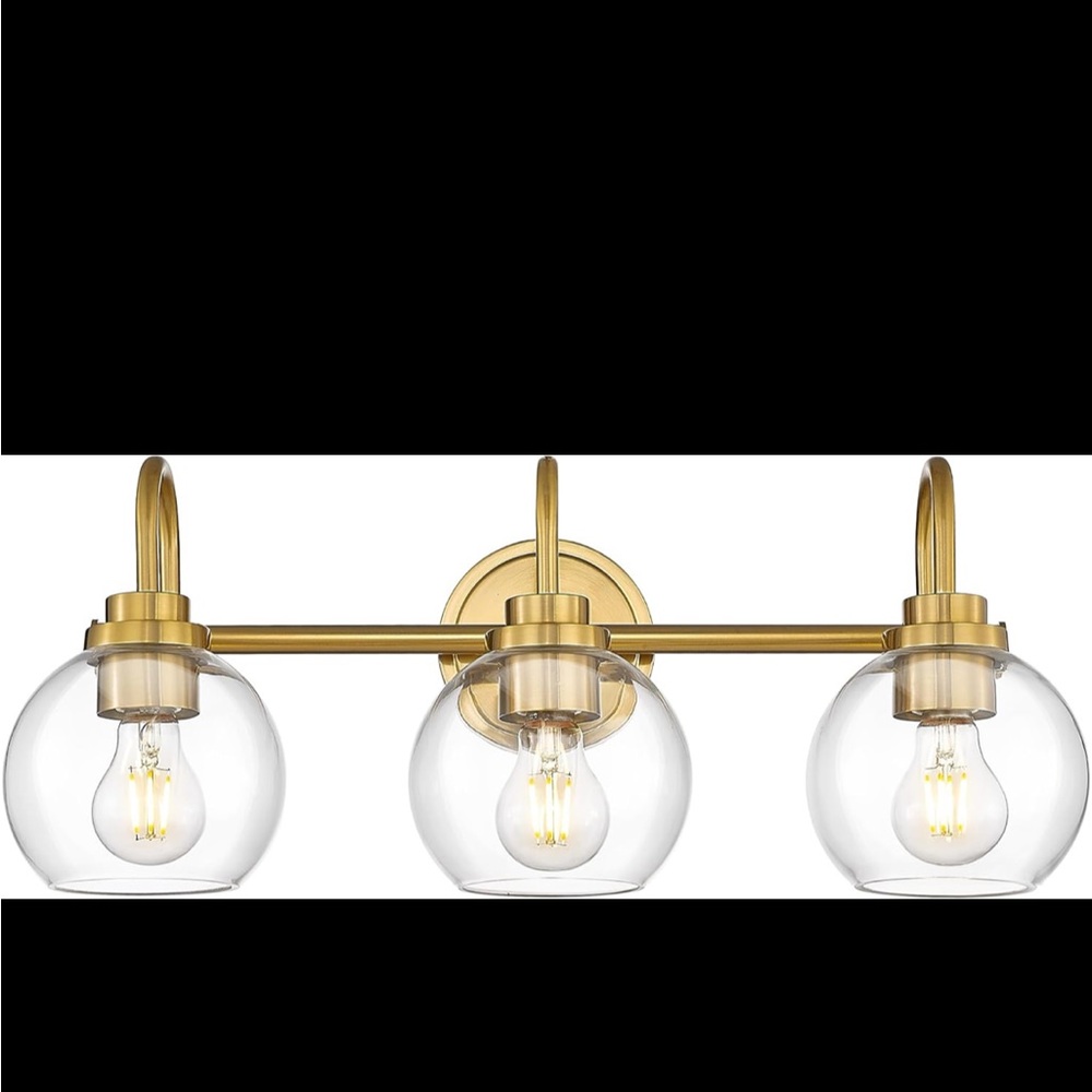 Gold Triple Globe Wall Sconce